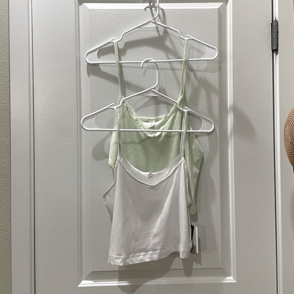 bp Tops - NEW…NORDSTROM BP Green and White Tank Tops